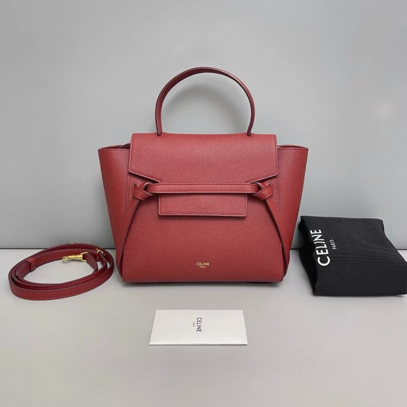 Celine賽琳 新標磚紅色nano鯰魚包-0