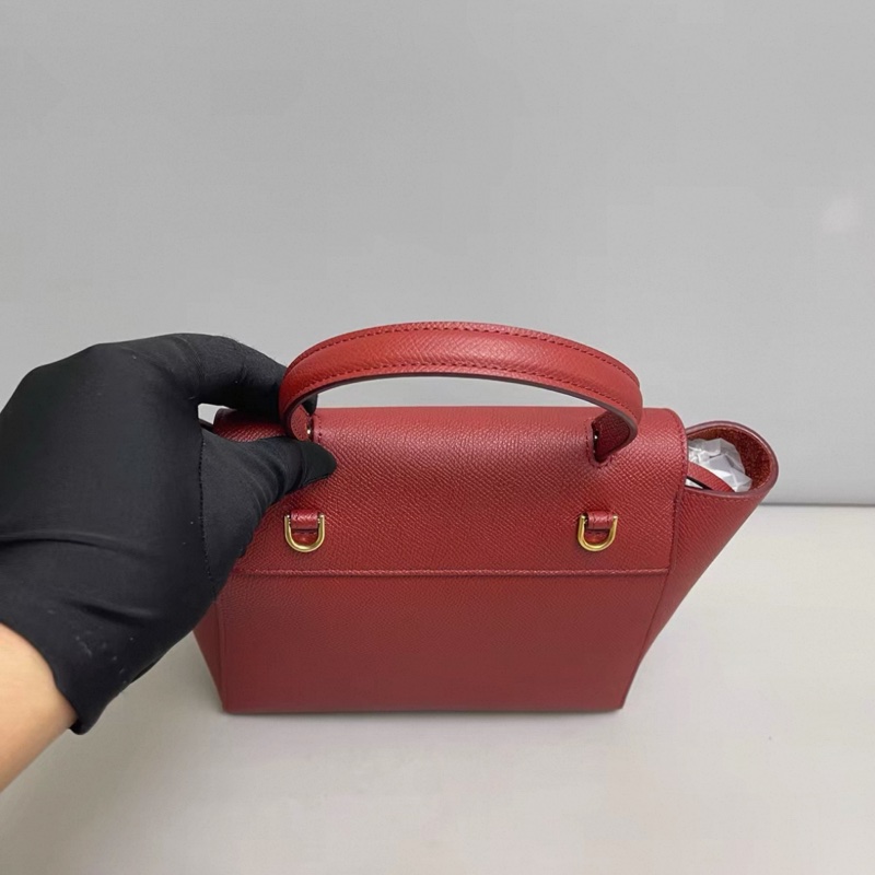 Celine賽琳 新標磚紅色nano鯰魚包-4