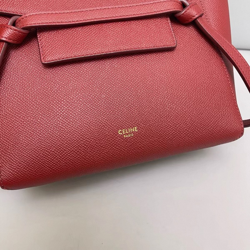 Celine賽琳 新標磚紅色nano鯰魚包-5