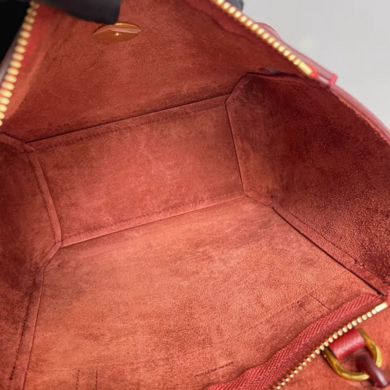 Celine賽琳 新標磚紅色nano鯰魚包-7