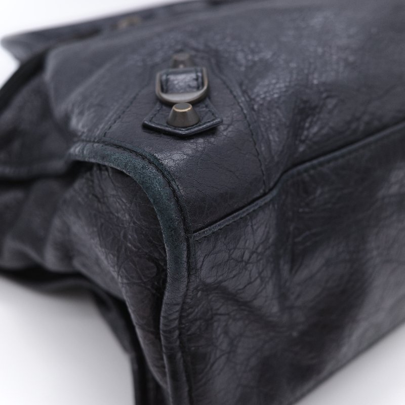 Balenciaga 巴黎世家 City 機車包 黑色 羊皮 手提包 肩背包 托特包-7