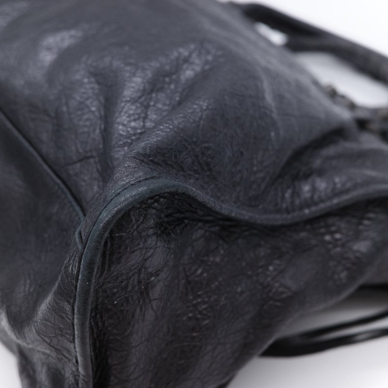 Balenciaga 巴黎世家 City 機車包 黑色 羊皮 手提包 肩背包 托特包-10