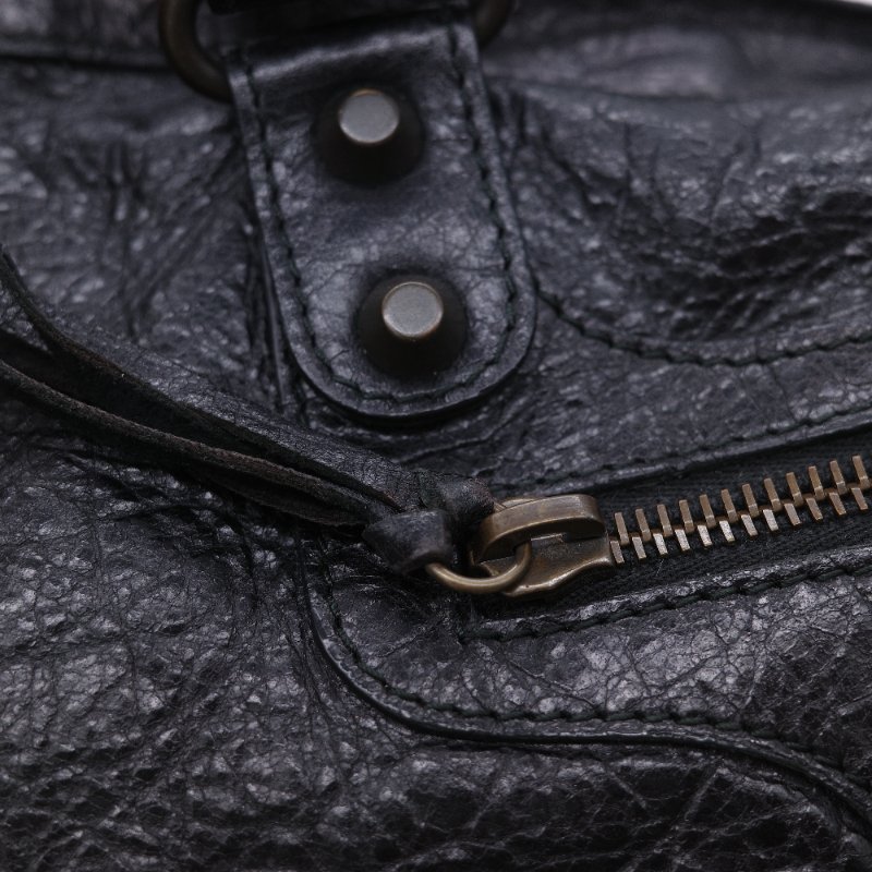 Balenciaga 巴黎世家 City 機車包 黑色 羊皮 手提包 肩背包 托特包-13