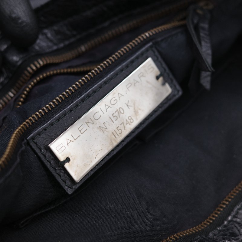 Balenciaga 巴黎世家 City 機車包 黑色 羊皮 手提包 肩背包 托特包-29