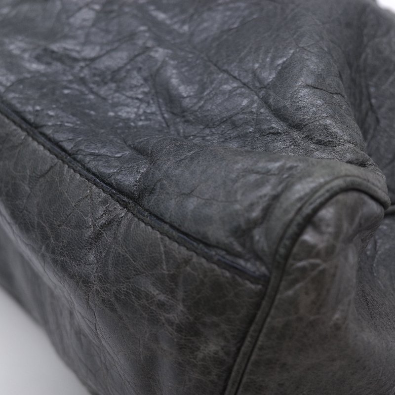 Balenciaga 巴黎世家 Twiggy 經典 灰色 羊皮 流浪感機車包 手提包-10