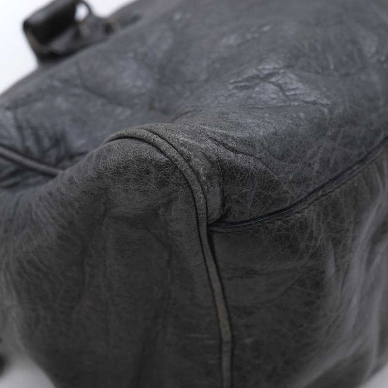 Balenciaga 巴黎世家 Twiggy 經典 灰色 羊皮 流浪感機車包 手提包-11