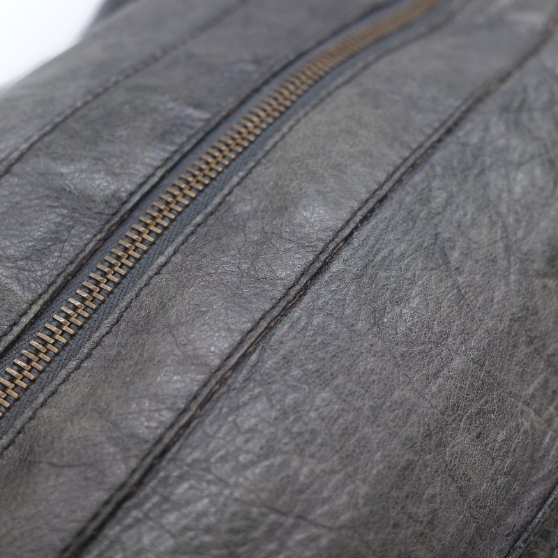 Balenciaga 巴黎世家 Twiggy 經典 灰色 羊皮 流浪感機車包 手提包-17