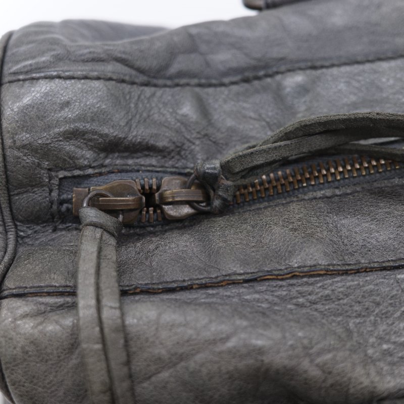 Balenciaga 巴黎世家 Twiggy 經典 灰色 羊皮 流浪感機車包 手提包-22