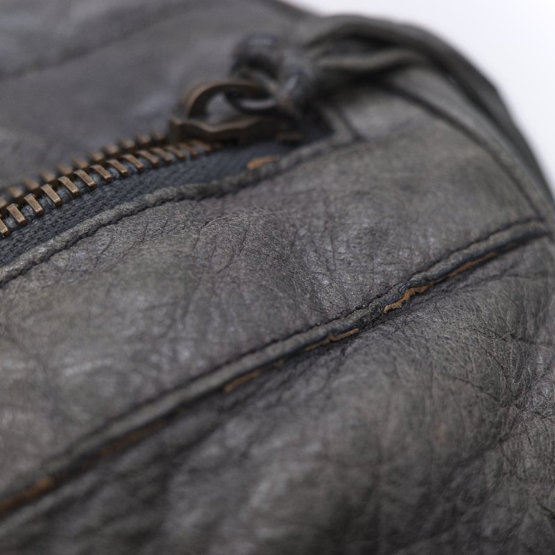 Balenciaga 巴黎世家 Twiggy 經典 灰色 羊皮 流浪感機車包 手提包-25