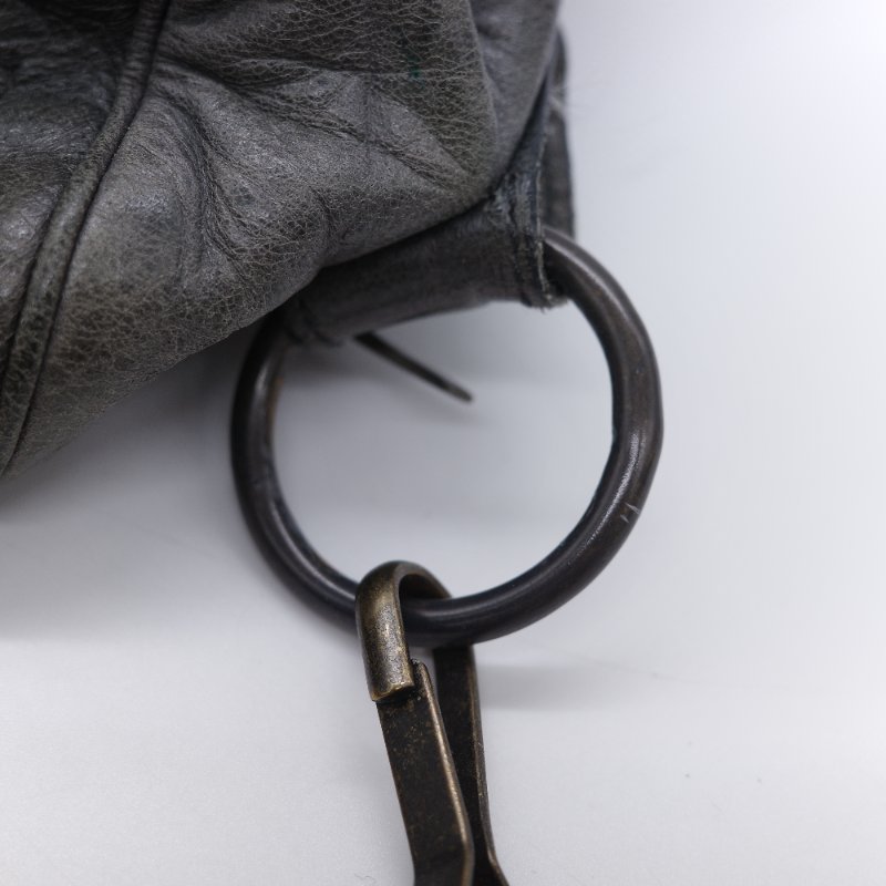 Balenciaga 巴黎世家 Twiggy 經典 灰色 羊皮 流浪感機車包 手提包-43