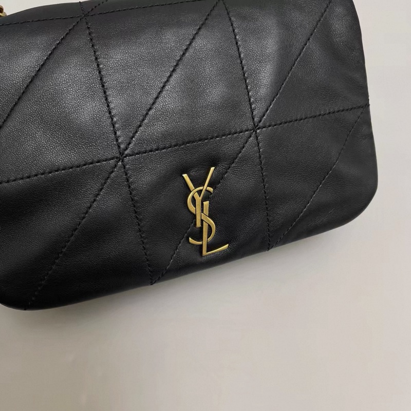 YSL聖羅蘭 Jamie迷你黑金全皮鏈條包-1