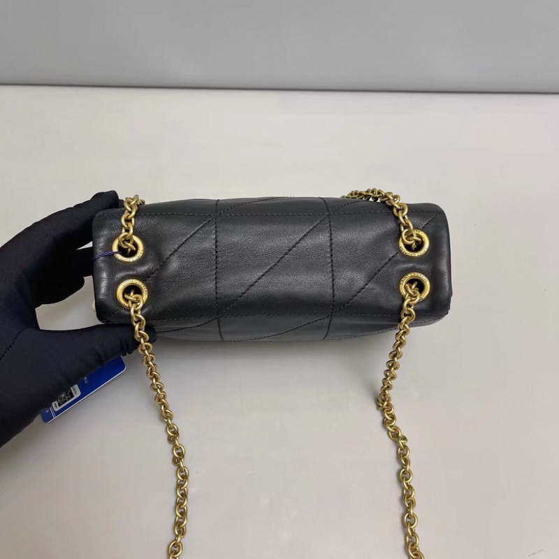 YSL聖羅蘭 Jamie迷你黑金全皮鏈條包-4