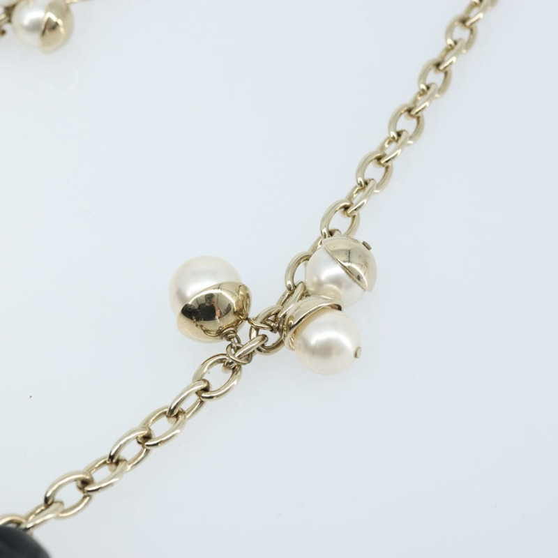 【日本直送】Christian Dior Canage 鏈條肩背包，黑色皮革，金色，正品，貨號 168318SAV-8