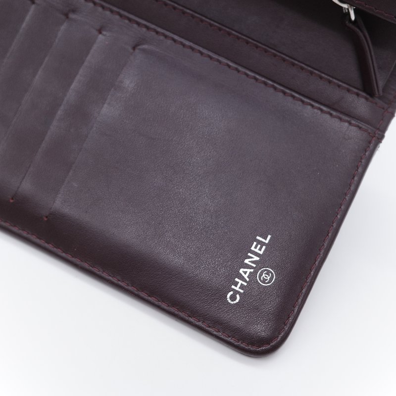 Chanel 香奈兒 經典 黑色菱格紋 顆粒小牛皮 銀扣 長夾-10