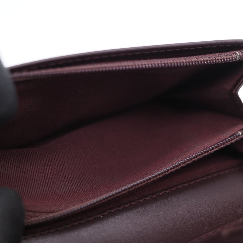 Chanel 香奈兒 經典 黑色菱格紋 顆粒小牛皮 銀扣 長夾-14