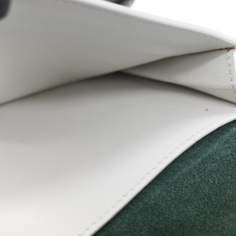 Celine 思琳 Strap 大號 綠色粒面小牛皮 扣帶長夾-15