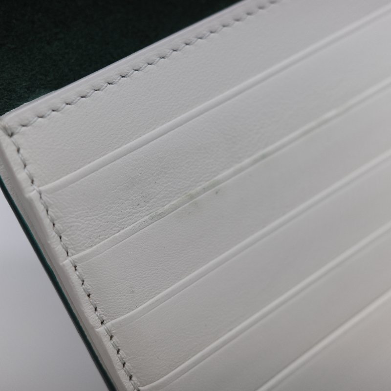 Celine 思琳 Strap 大號 綠色粒面小牛皮 扣帶長夾-17