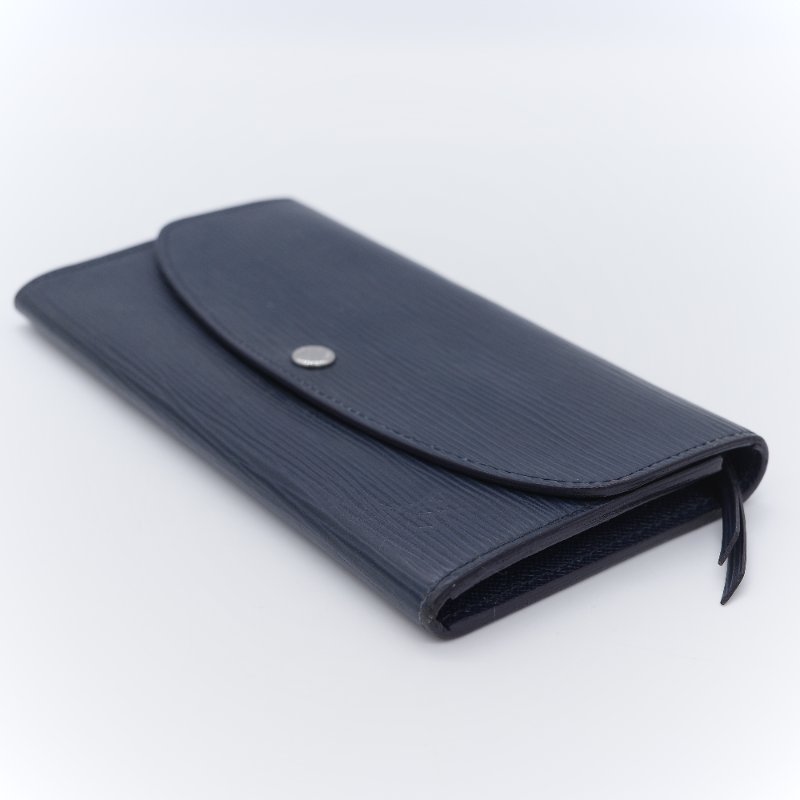 Louis Vuitton 路易威登 Emilie 靛藍色 Epi 水波紋 牛皮 長夾 錢包-2