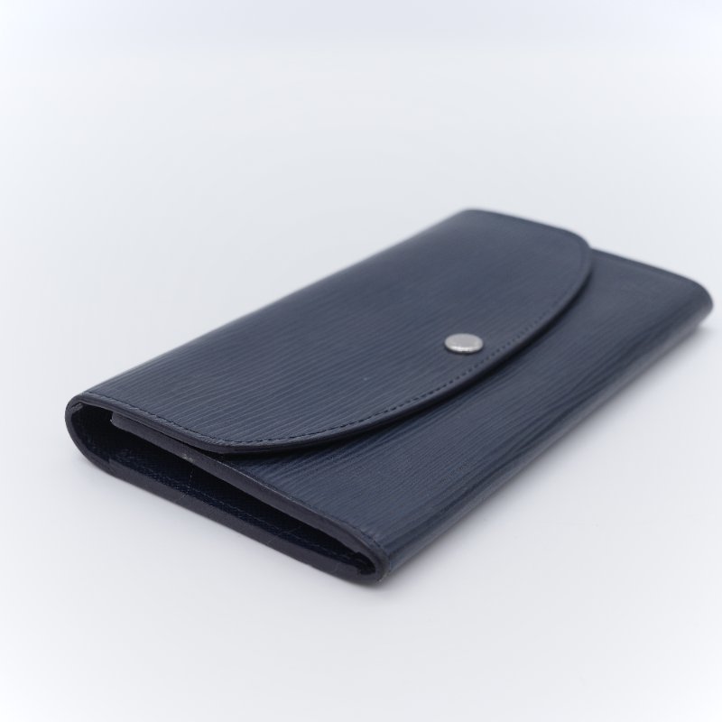 Louis Vuitton 路易威登 Emilie 靛藍色 Epi 水波紋 牛皮 長夾 錢包-3