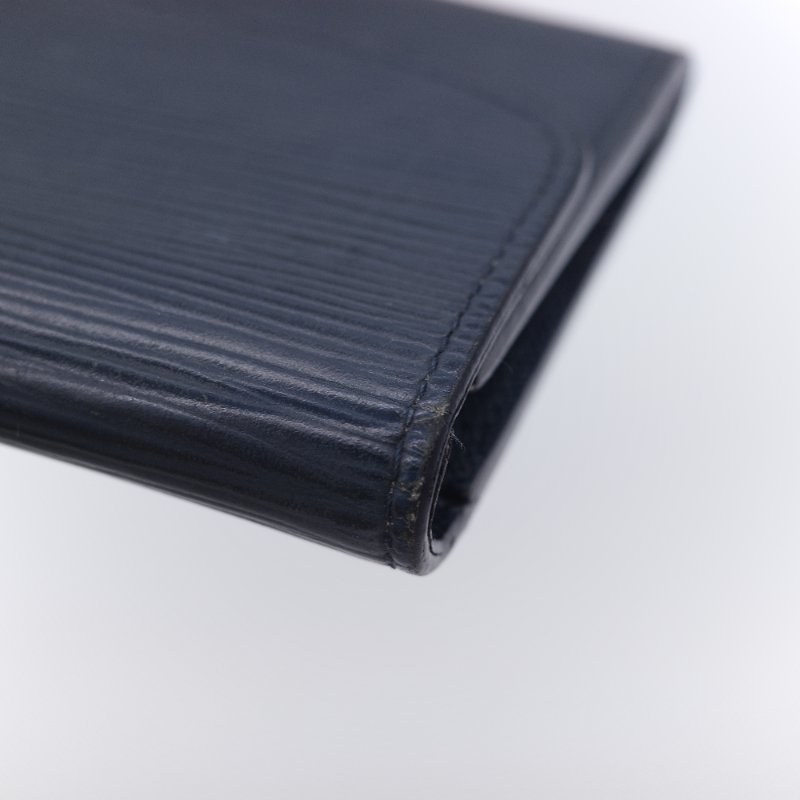 Louis Vuitton 路易威登 Emilie 靛藍色 Epi 水波紋 牛皮 長夾 錢包-6