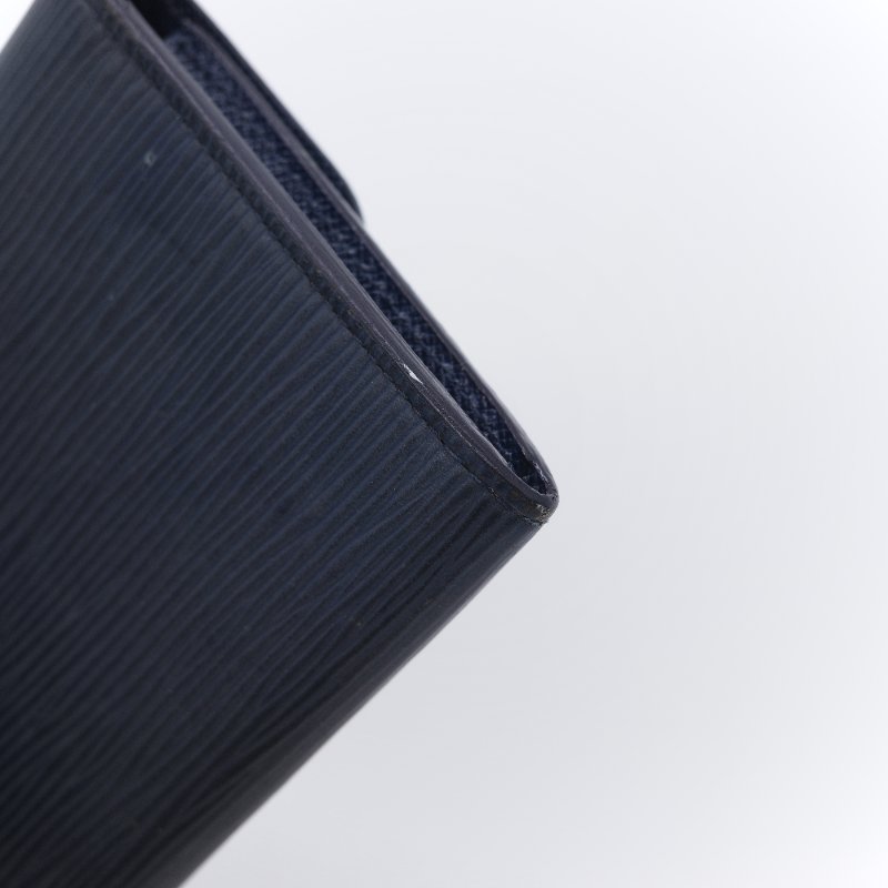 Louis Vuitton 路易威登 Emilie 靛藍色 Epi 水波紋 牛皮 長夾 錢包-10