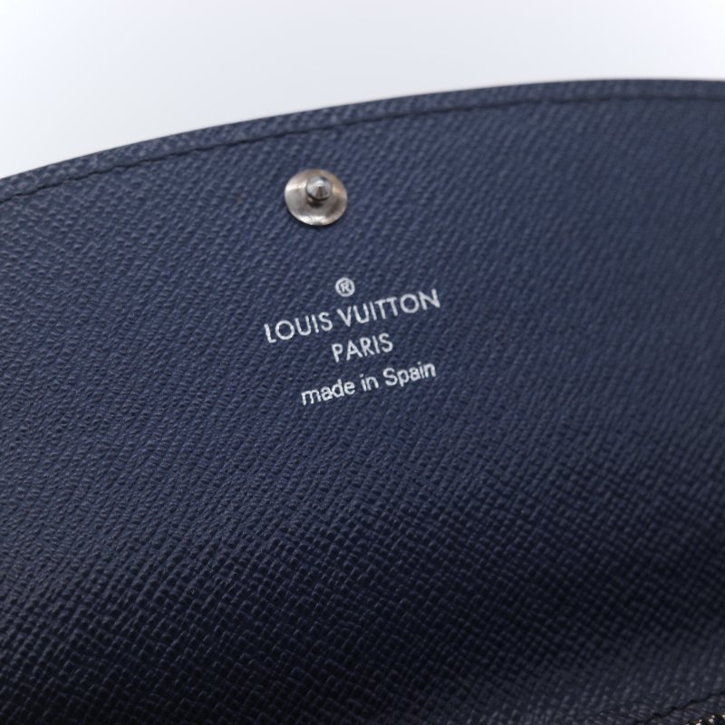 Louis Vuitton 路易威登 Emilie 靛藍色 Epi 水波紋 牛皮 長夾 錢包-15