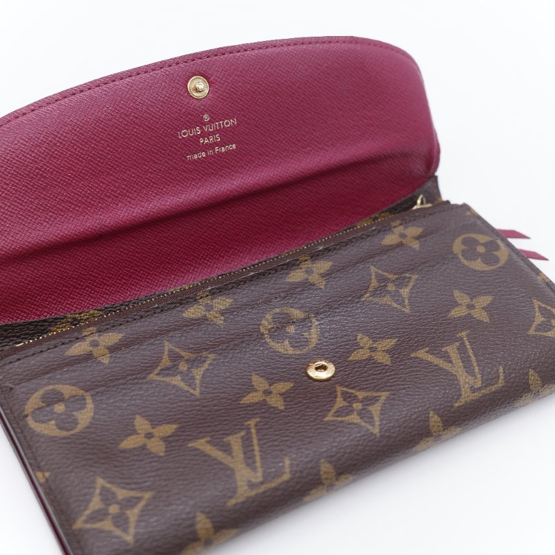 Louis Vuitton 路易威登 Emilie 經典老花 帆布 塗層帆布長夾-11