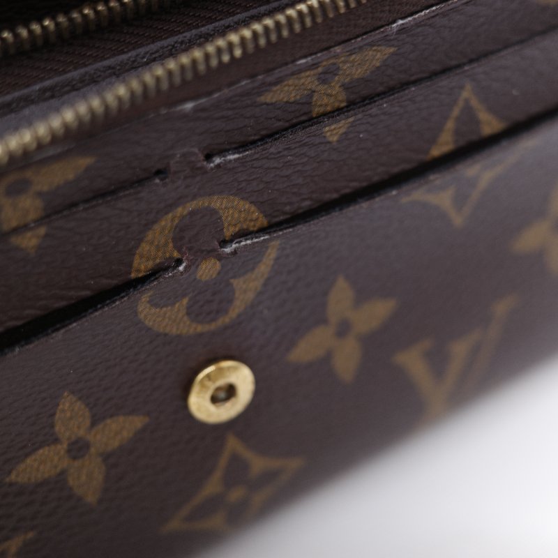 Louis Vuitton 路易威登 Emilie 經典老花 帆布 塗層帆布長夾-14