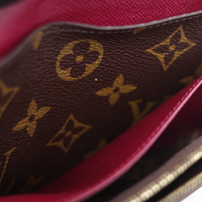 Louis Vuitton 路易威登 Emilie 經典老花 帆布 塗層帆布長夾-17