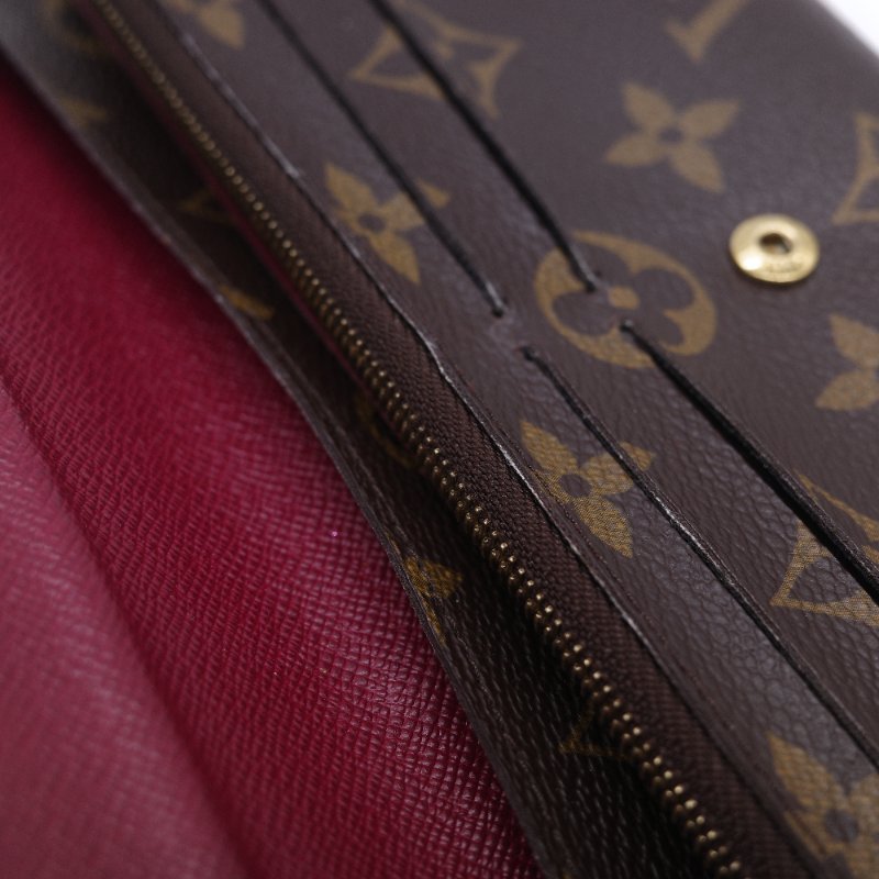 Louis Vuitton 路易威登 Emilie 經典老花 帆布 塗層帆布長夾-20