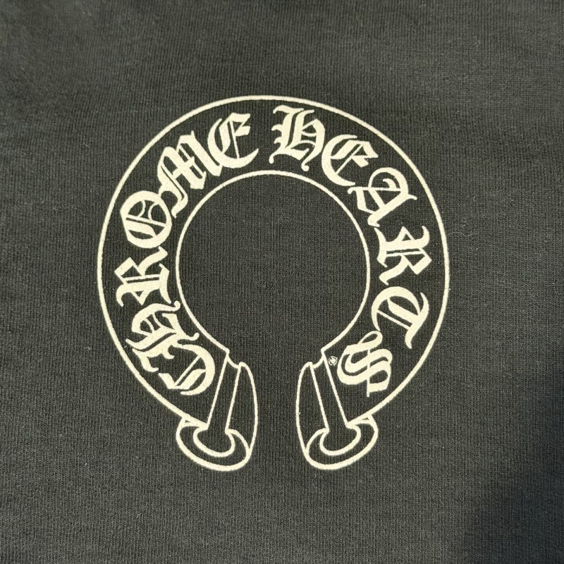 Chrome Hearts 克羅心 Hoodie Horseshoe Logo Scroll Cross Sleeve 黑色 帽T M 正品-15