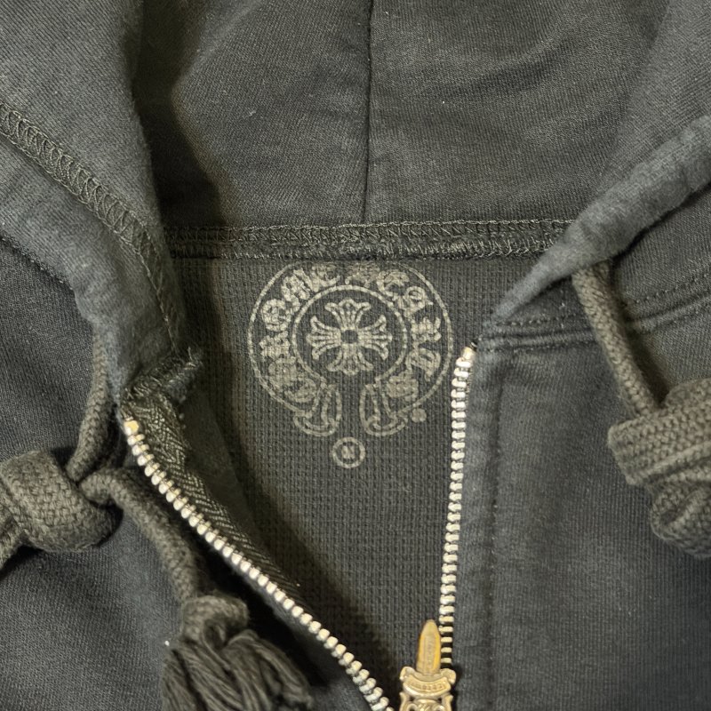 Chrome Hearts 克羅心 Hoodie Horseshoe Logo Scroll Cross Sleeve 黑色 帽T M 正品-19