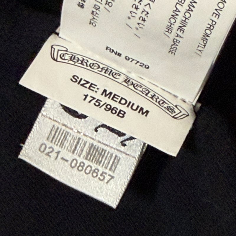 Chrome Hearts 克羅心 Hoodie Horseshoe Logo Scroll Cross Sleeve 黑色 帽T M 正品-22