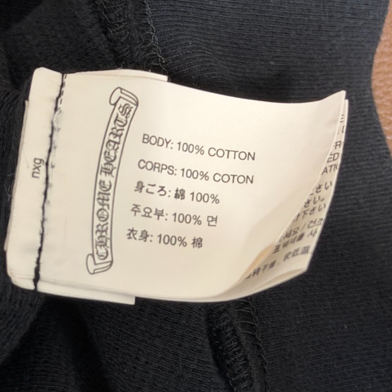 Chrome Hearts 克羅心 Hoodie Horseshoe Logo Scroll Cross Sleeve 黑色 帽T M 正品-23