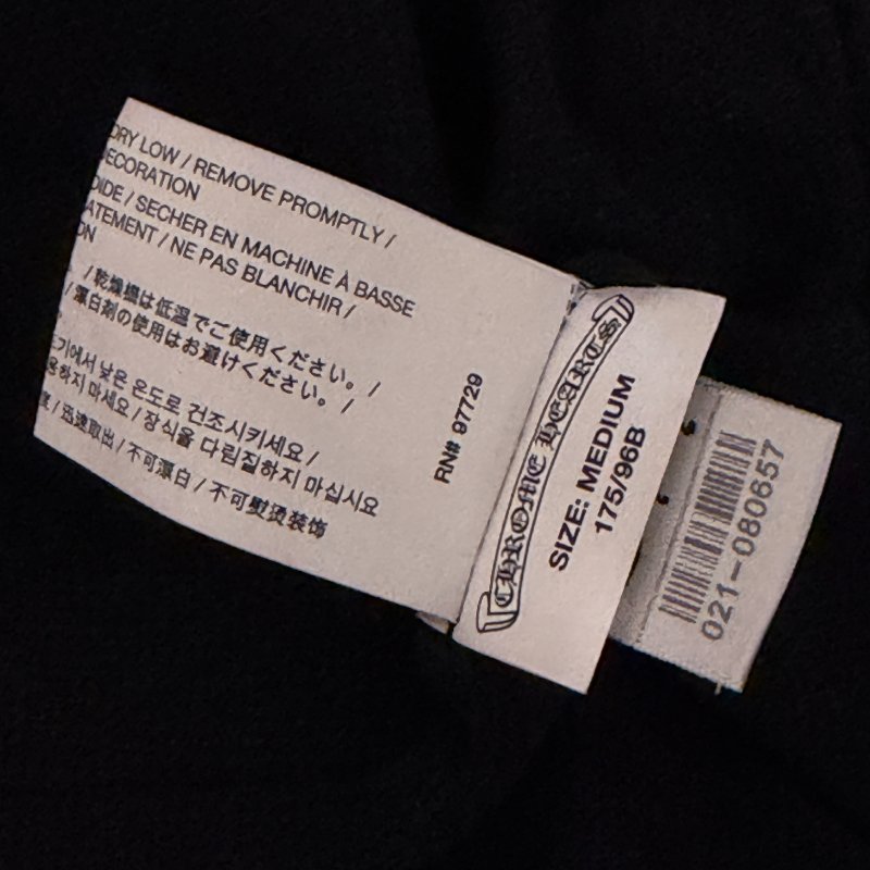 Chrome Hearts 克羅心 Hoodie Horseshoe Logo Scroll Cross Sleeve 黑色 帽T M 正品-25