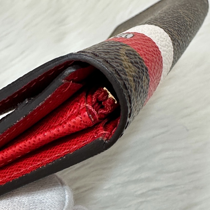 LV M60034 SARAH 原花字紋老花 門僮 信用卡拉鍊零錢長夾皮夾發財夾錢包-21