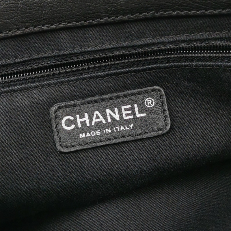 Chanel 黑銀竪版 牛皮大扣 郵差包 尺寸約31x29-8