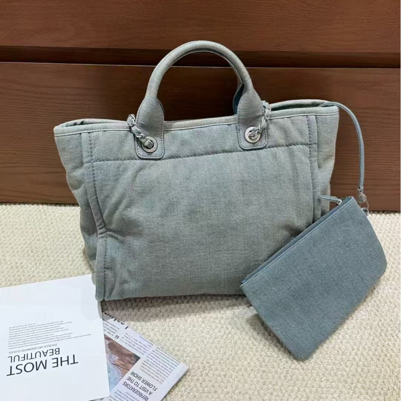 Chanel/香奈兒 23S丹寧牛仔沙灘包-1