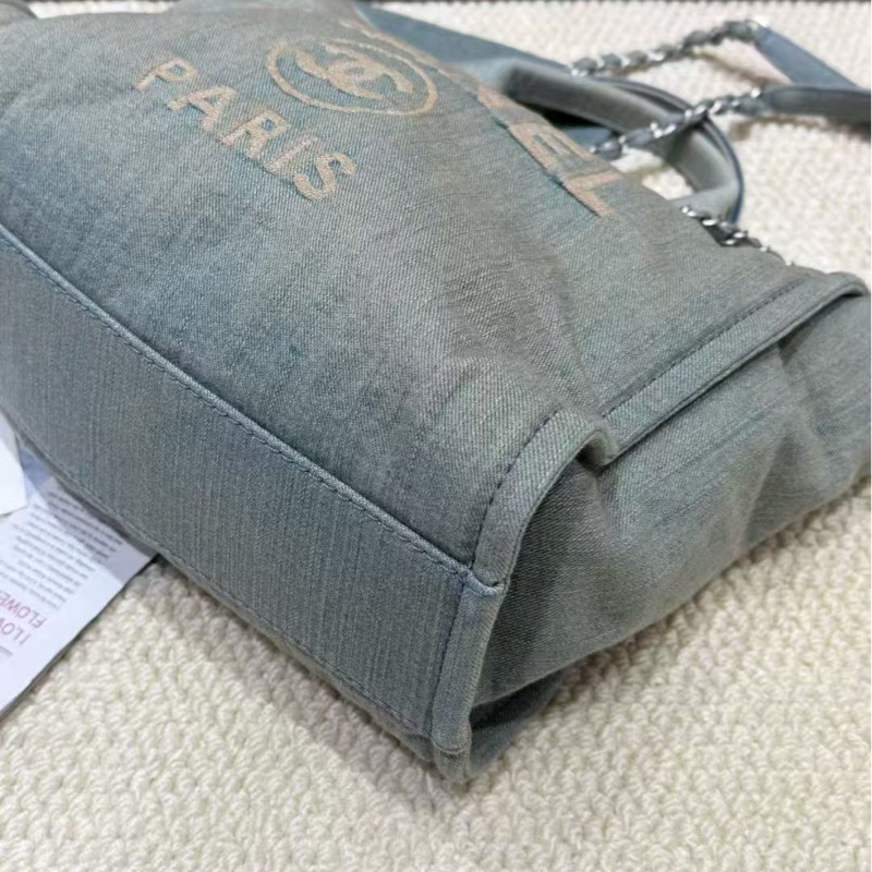 Chanel/香奈兒 23S丹寧牛仔沙灘包-2