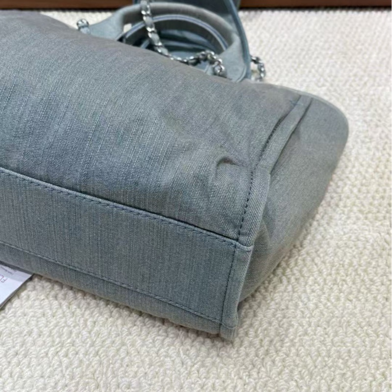 Chanel/香奈兒 23S丹寧牛仔沙灘包-4