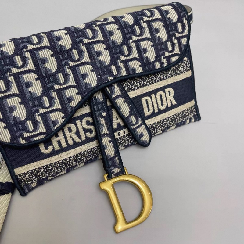 Dior迪奧 saddle老花刺繡腰包胸包斜挎包-2