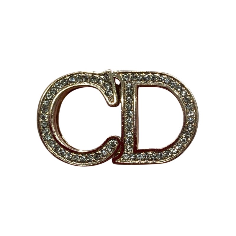DIOR 迪奧 絲巾扣 背帶掛飾 玫瑰金 水鑽-0