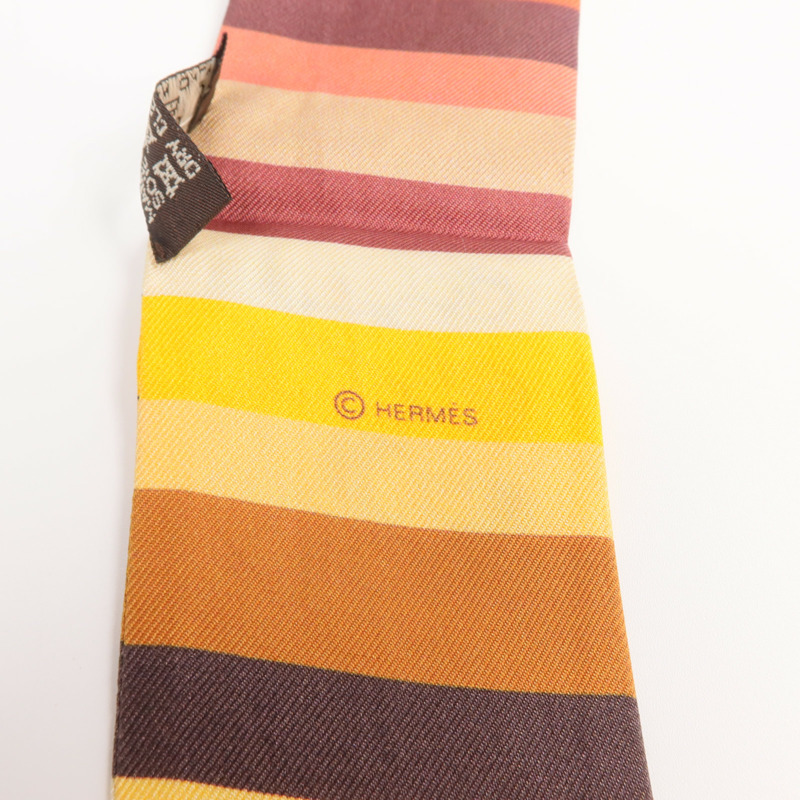 HERMES 絲質Twilly絲巾-5