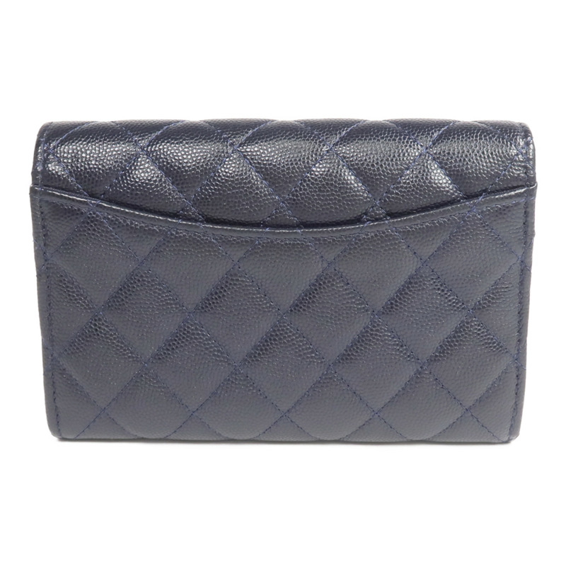 CHANEL 牛皮皮革Wallet金扣錢包-1