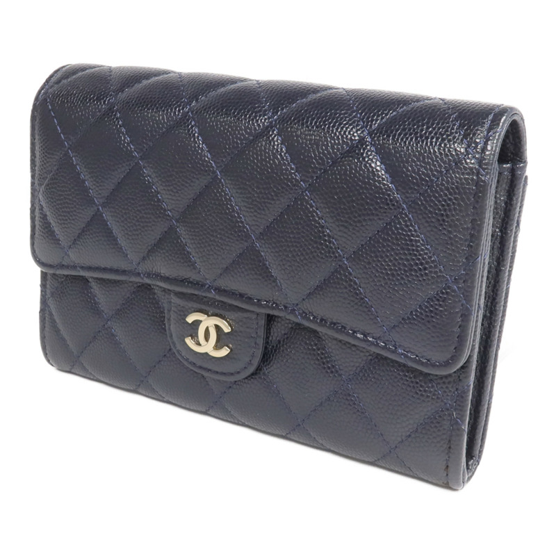 CHANEL 牛皮皮革Wallet金扣錢包-2