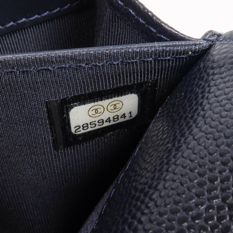 CHANEL 牛皮皮革Wallet金扣錢包-15