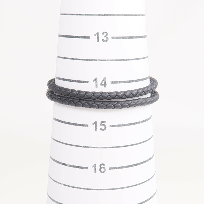 HERMES Swift皮革Roulis Double Bracelet銀扣手鏈-6