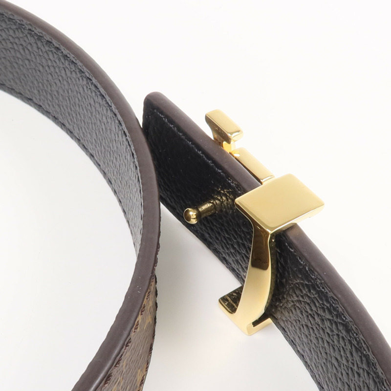 LOUIS VUITTON Monogram Iconic 25金扣皮帶-4