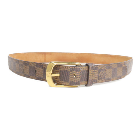 LOUIS VUITTON Damier Ceinture Ellipse Belt金扣皮帶