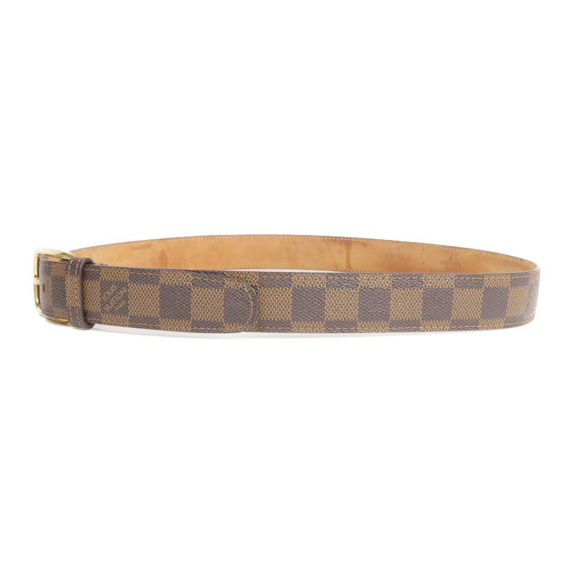 LOUIS VUITTON Damier Ceinture Ellipse Belt金扣皮帶-1